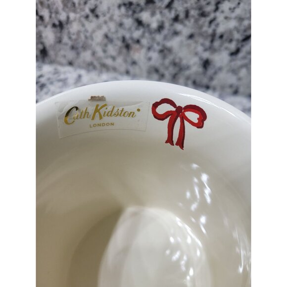 Cath Kidston Festive Ceramic Mug With Red Handle & Christmas Design - Picture 2 of 2